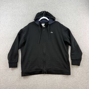 Lacoste Sweatshirt Zip Up Men's Sport Zip Up Hoodie Size 8 XXL Black Jacket